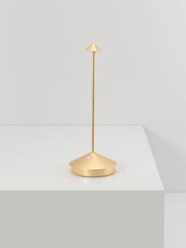 Malá prenosná stolová LED lampa Pina, Odtiene zlatej, Ø 11 x V 29 cm