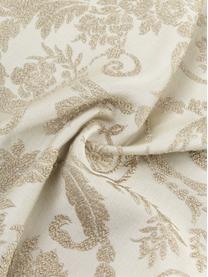 Schimmernde Kissenhülle Astoria mit Ornament-Stickerei, 75% Polyester, 25% Baumwolle, Beige, B 50 x L 50 cm