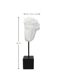 Velká dekorace David, Polyresin, Bílá, černá, Š 13 cm, V 42 cm