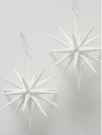 Décorations de sapin de Noël Tove, 2 pièces, Plastique, Blanc, Ø 15 x haut. 15 cm