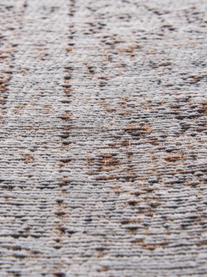 Alfombra de chenilla Medaillon, estilo vintage, Parte superior: 100% chenilla (algodón), Reverso: tejido de chenilla recubi, Gris, marrón, An 80 x L 150 cm (Tamaño XS)