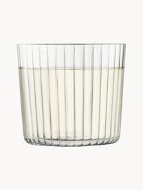 Vasos de vidrio soplado artesanlamente Gio, 4 uds., Vidrio, Transparente, Ø 8 x Al 7 cm, 310 ml