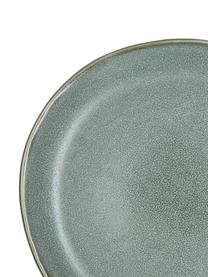 Assiette plate grès émaillé Neboa, 4 pièces, Grès cérame, Gris, bleu, Ø 27 x haut. 3 cm