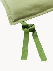 Cuscino sedia lunghi Panama, Rivestimento: 50% cotone, 45% poliester, Verde chiaro, Larg. 48 x Lung. 120 cm