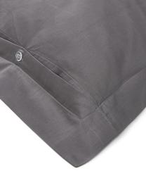 Funda de almohada de satén Premium, 50 x 70 cm, Gris oscuro, An 50 x L 70 cm