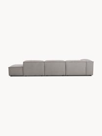 Modulaire XL chaise longue Lennon van corduroy, Bekleding: corduroy (92% polyester, , Frame: massief grenenhout, multi, Poten: kunststof De poten bevind, Corduroy grijs, B 357 x D 119 cm, armleuning links