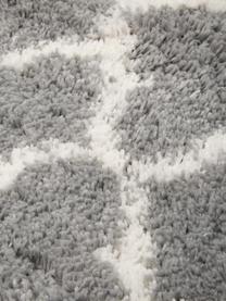 Tapis de couloir moelleux à poils longs Mona, Gris, blanc crème, larg. 80 x long. 250 cm