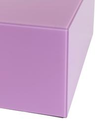 Table basse lilas Pop, surface réfléchissante, MDF (panneau en fibres de bois à densité moyenne), certifié FSC, verre, teinté, Lilas, larg. 60 x haut. 30 cm