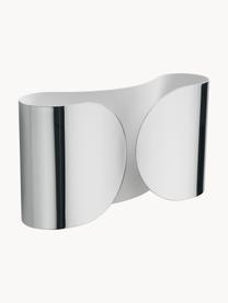 Design wandlamp Foglio, Gecoat staal, Zilverkleurig, B 38 x D 21 cm