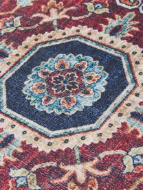 Tapis Sylla, 100 % polyester, Bleu, rouge, Larg. 80 x long. 150 cm (taille XS)