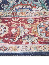 Tapis Sylla, 100 % polyester, Bleu, rouge, Larg. 80 x long. 150 cm (taille XS)