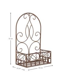 Portavaso da parete Melanie, Acciaio inossidabile rivestito, Marrone, Larg. 32 x Alt. 51 cm