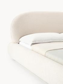 Čalúnená posteľ z buklé Alba, Buklé lomená biela, Š 140 x D 200 cm