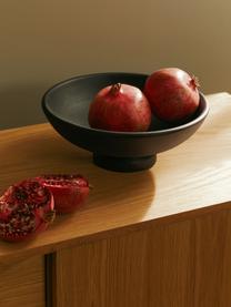 Centrotavola in legno di mango Jeed, Legno di mango rivestito, Nero opaco, Ø 31 x Alt. 12 cm