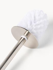 Brosse pour WC en marbre Simba, Beige marbré, argenté, Ø 10 x haut. 38 cm