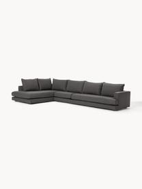 XL-Ecksofa Tribeca, Bezug: 100 % Polyester Der hochw, Gestell: Massives Kiefernholz, Webstoff Anthrazit, B 405 x T 228 cm, Eckteil links