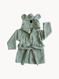 Albornoz infantil Koala, tallas diferentes, 100% algodón ecológico con certificado GOTS, Verde azulado, An 36 x L 48 cm