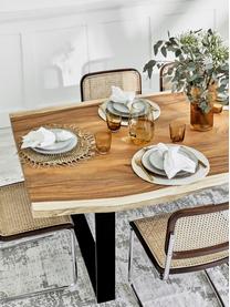 Sets de table ronds en jonc de mer Sauvage, 2 pièces, Jonc de mer, jute, Beige, blanc crème, Ø 38 cm