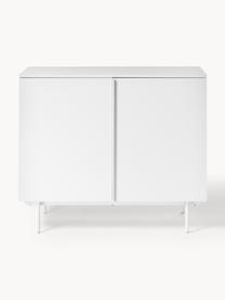 Credenza alta in legno Elona, Bianco, Larg. 100 x Alt. 120 cm