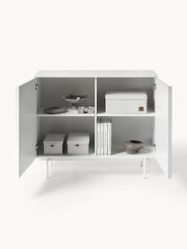 Credenza alta in legno Elona, Bianco, Larg. 100 x Alt. 120 cm