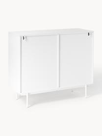 Credenza alta in legno Elona, Bianco, Larg. 100 x Alt. 120 cm