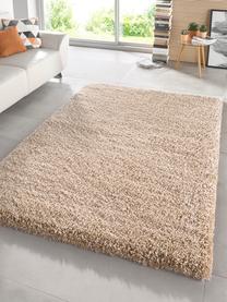 Flauschiger Hochflor-Teppich Venice in Braun, Flor: 100% Polypropylen, Braun, B 120 x L 170 cm (Grösse S)