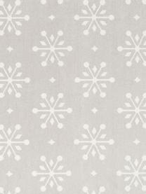 Dubbelzijdige plaid Sense of Snow, 50% katoen, 43% dralon, 7% polyester, Grijstinten, gebroken wit, 150 x 200 cm