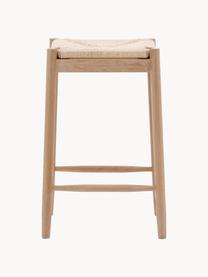 Stołek z ręcznie plecionym siedziskiem Eton, Stelaż: drewno bukowe, Drewno bukowe, jasny beżowy, S 44 x W 65 cm