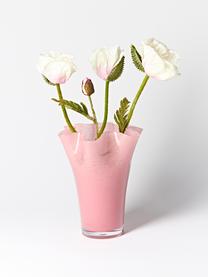 Vase en verre soufflé bouche Inaya, Verre, soufflé bouche, Vieux rose, Ø 21 x haut. 25 cm