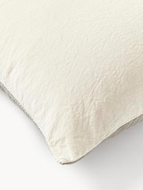 Housse de couette en percale de coton Graham, Vert olive, blanc cassé, larg. 200 x long. 200 cm