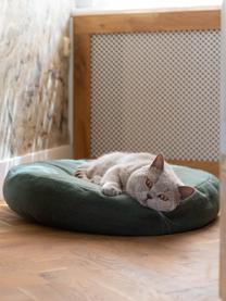 Katzenbett Donut, Bezug: 70 % Baumwolle, 15 % Poly, Dunkelgrün, Ø 60 x H 12 cm