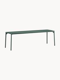 Banc de jardin de métal Novo, Acier, enduit, Vert foncé, larg. 145 x prof. 42 cm