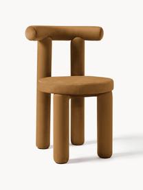 Sametová čalouněná židle Calan, Hnědá, Š 55 cm, H 52 cm
