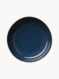 Platos hondos Midnight, 6 uds., Cerámica de gres, Azul oscuro brillante, Ø 21 x Al 5 cm