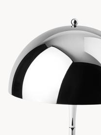 Lampada da tavolo a LED con luce regolabile e timer Panthella, alt. 34 cm, Paralume: acciaio, Struttura: alluminio rivestito, Acciaio argentato, Ø 25 x Alt. 34 cm