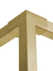 Łóżko z metalu z baldachimem Belle, Metal mosiądzowany, Odcienie złotego, S 160 x D 200 cm