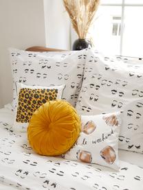 Dizajnová posteľná bielizeň z bavlneného perkálu od Kery Till Lashes, Biela, čierna, 135 x 200 cm + 1 vankúš 80 x 80 cm