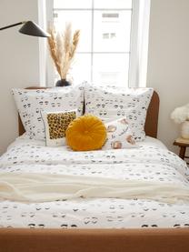 Dizajnová posteľná bielizeň z bavlneného perkálu od Kery Till Lashes, Biela, čierna, 135 x 200 cm + 1 vankúš 80 x 80 cm