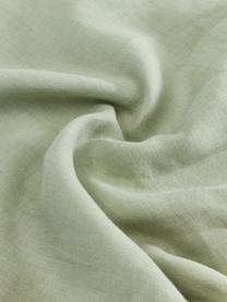 Housse de coussin 50x50 pur lin vert menthe Candice, 100 % pur lin, Vert menthe, larg. 50 x long. 50 cm