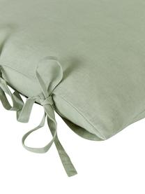 Poszewka na poduszkę z lnu z efektem sprania Candice, 100% len, Miętowy zielony, S 50 x D 50 cm