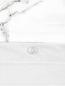 Funda de almohada de percal Malin, Mármol gris claro y negro, An 50 x L 70 cm