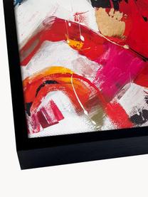 Gerahmtes Leinwandbild Red Emotions, Bild: Leinwand, Rahmen: Holz, Bunt, B 103 x H 103 cm
