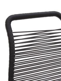 Garten-Liegestuhl Spaghetti mit Fussstütze, Gestell: Aluminium, schwarz, B 60 x T 48 cm