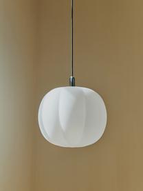 Lámpara de techo pequeña de vidrio Pepo, tamaños diferentes, Pantalla: vidrio, Cable: cubierto en tela, Blanco, Ø 20 x Al 18 cm