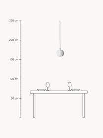 Kleine hanglamp Pepo van glas, verschillende formaten, Lampenkap: glas, Wit, Ø 20 x H 18 cm