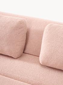 Sofá cama en borreguillo Caterpillar (3 plazas), Funda: borreguillo (100% poliést, Tapizado: espuma de poliuretano, ce, Boreguillo rosa claro, An 203 x F 128 cm