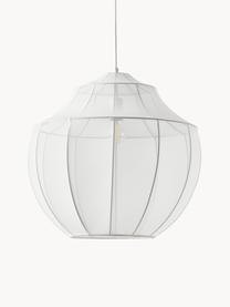 Lampa wisząca z siateczki Beau, Stelaż: metal malowany proszkowo, Biały, Ø 52 x W 52 cm