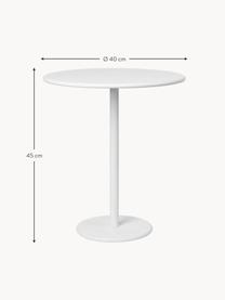 Ronde tuin bijzettafel Stay, Gepoedercoat aluminium, Wit, Ø 40 x H 45 cm