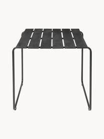 Mesa artesanal para exterior Ocean, Estructura: acero reciclado recubiert, Tablero: restos marinos reciclados, Negro, An 79 x Al 74 cm