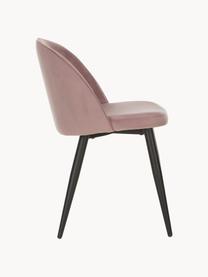 Chaises rembourrées en velours Amy, 2 pièces, Vieux rose, larg. 47 x prof. 55 cm